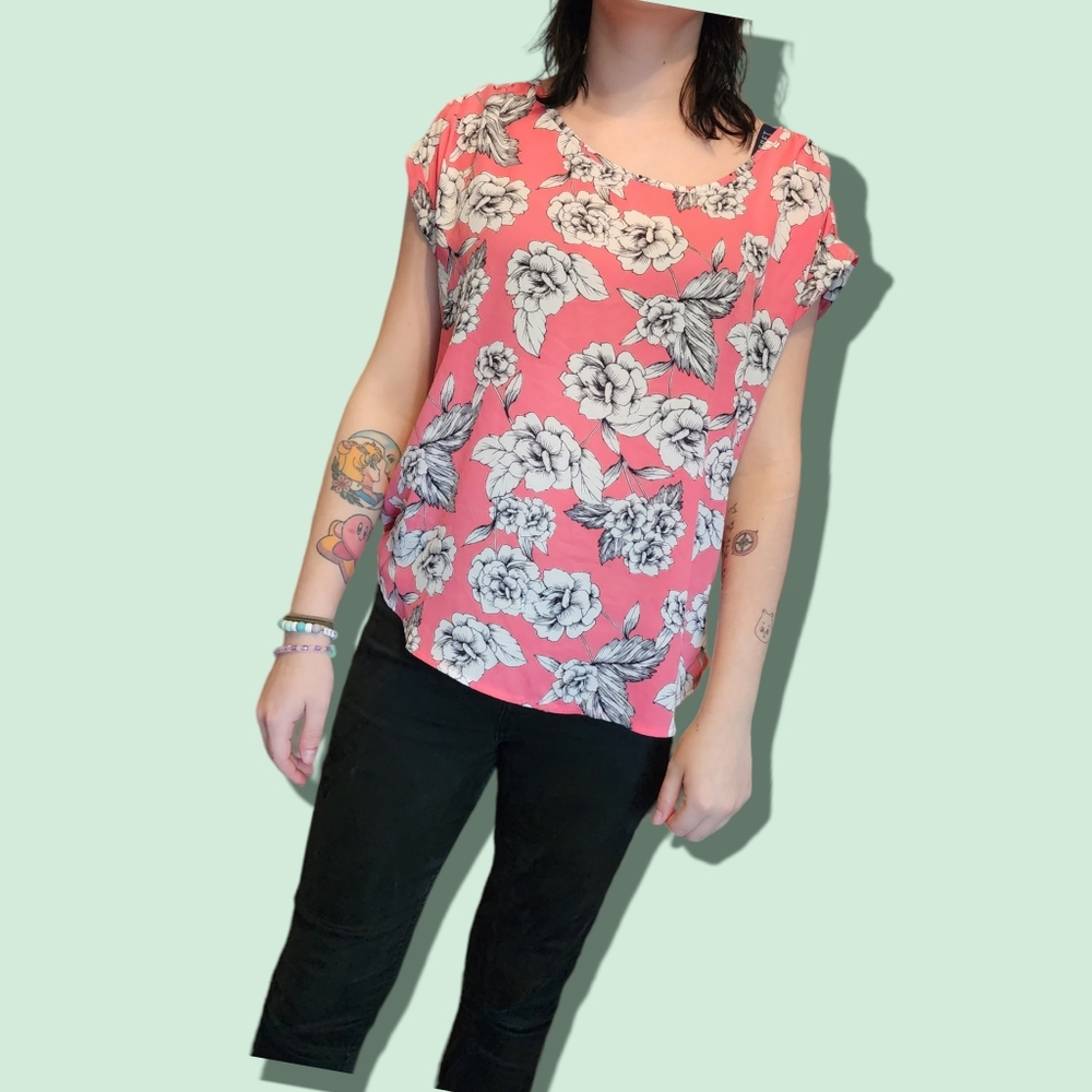 Pink Rose, size L, comfy light weight shirt